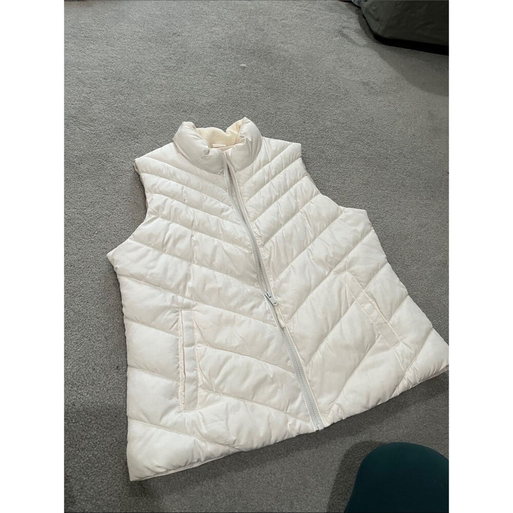 GAP Cream Quilted Jacket Vest - Soft Ivory